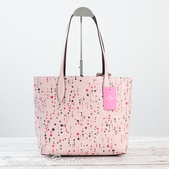NWT Kate Spade Twinkle Printed Small Reversible Tote Shoulder Bag in Pink Multi - Picture 7 of 10